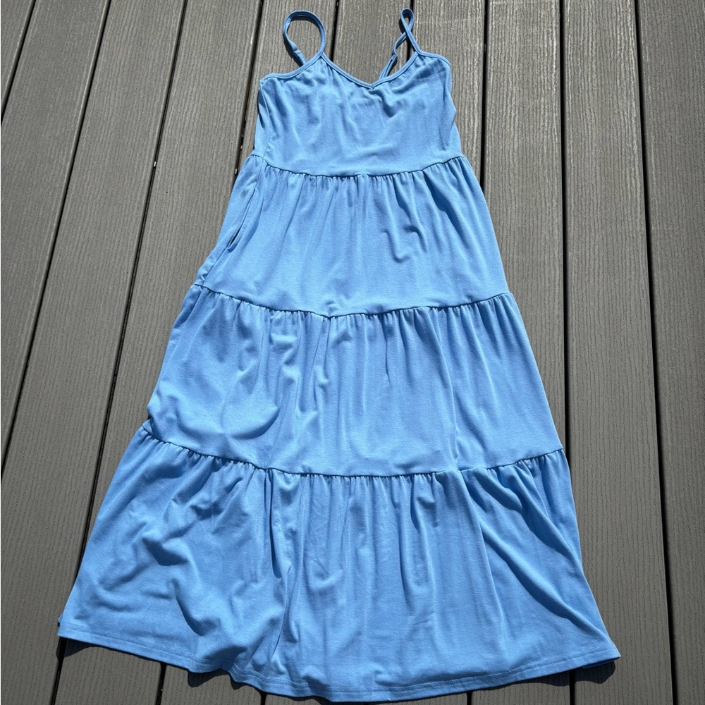 Stylish Blue Maxi Dress